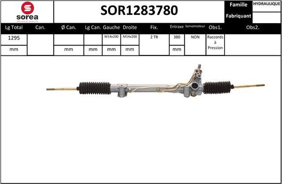 EAI SOR1283780 - Рулевой механизм, рейка www.autospares.lv