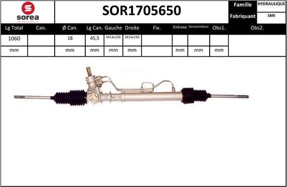 EAI SOR1705650 - Stūres mehānisms www.autospares.lv