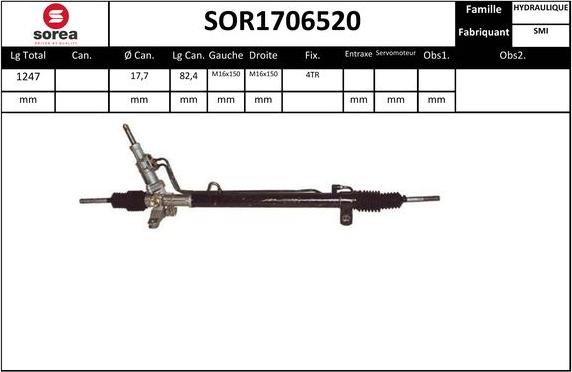 EAI SOR1706520 - Steering Gear www.autospares.lv