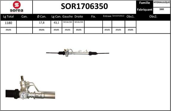 EAI SOR1706350 - Stūres mehānisms www.autospares.lv