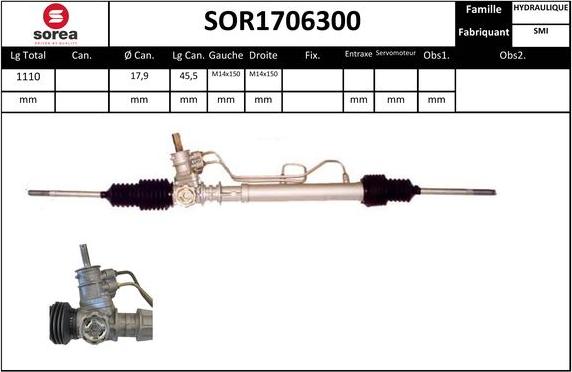 EAI SOR1706300 - Stūres mehānisms www.autospares.lv