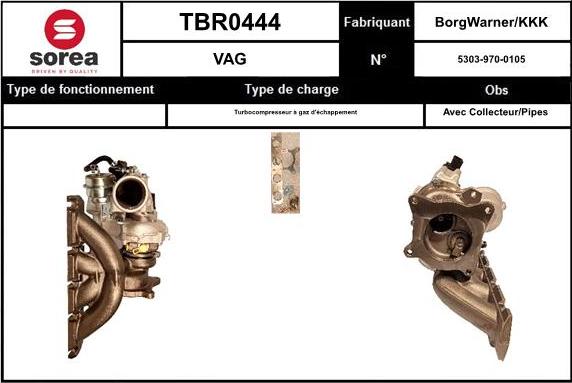 EAI TBR0444 - Турбина, компрессор www.autospares.lv