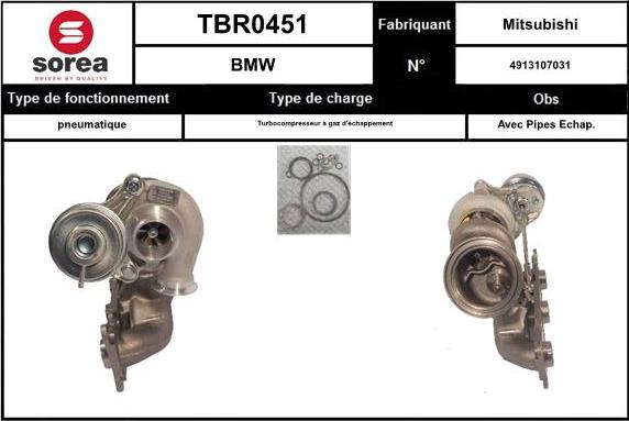 EAI TBR0451 - Kompresors, Turbopūte autospares.lv