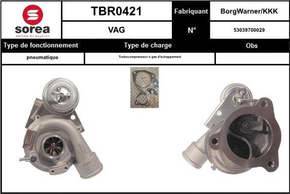 EAI TBR0421 - Kompresors, Turbopūte autospares.lv