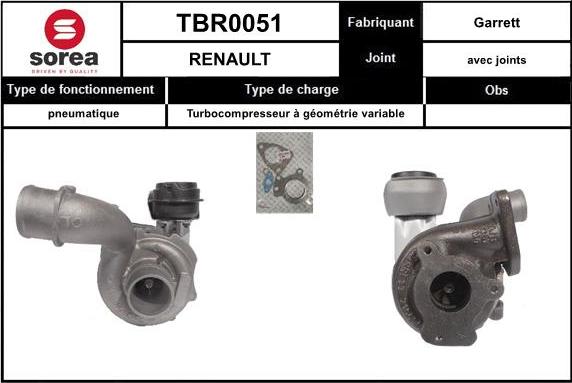 EAI TBR0051 - Kompresors, Turbopūte autospares.lv