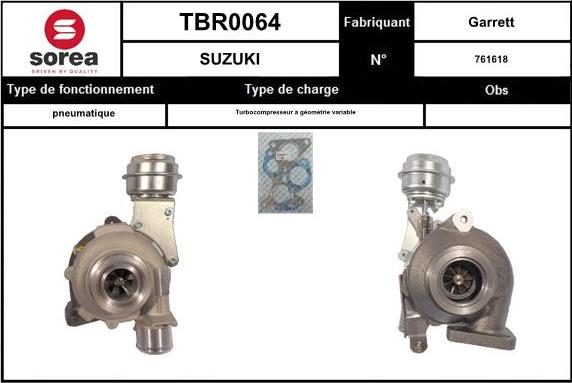 EAI TBR0064 - Kompresors, Turbopūte autospares.lv