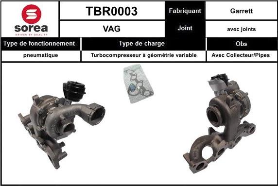 EAI TBR0003 - Kompresors, Turbopūte autospares.lv