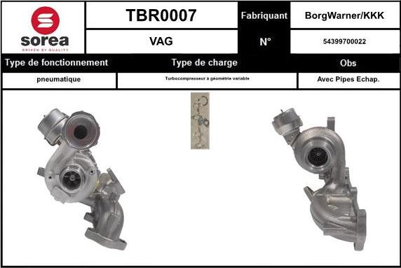 EAI TBR0007 - Kompresors, Turbopūte autospares.lv