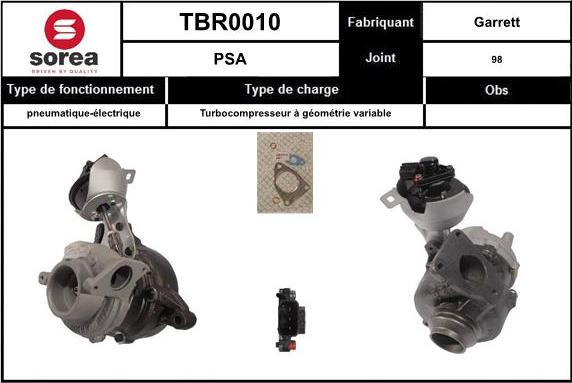 EAI TBR0010 - Kompresors, Turbopūte autospares.lv