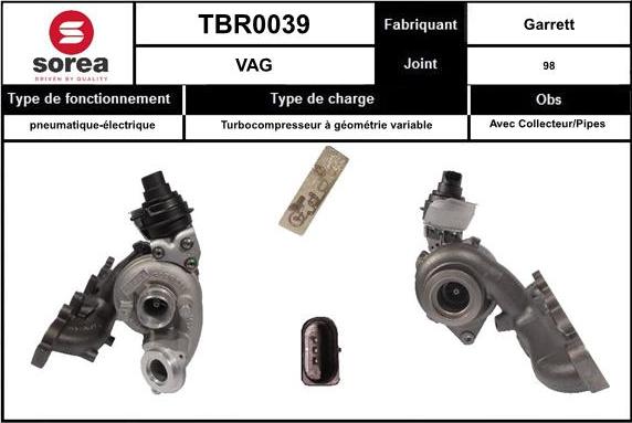 EAI TBR0039 - Турбина, компрессор www.autospares.lv