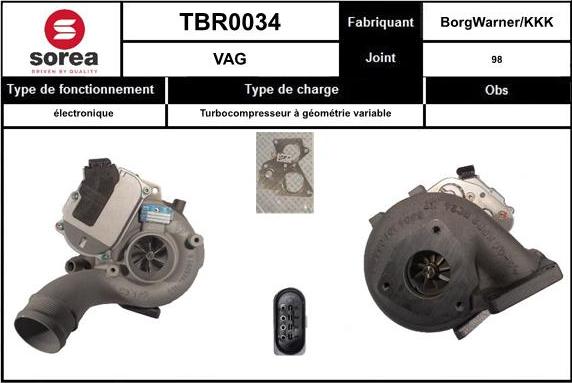 EAI TBR0034 - Charger, charging system www.autospares.lv