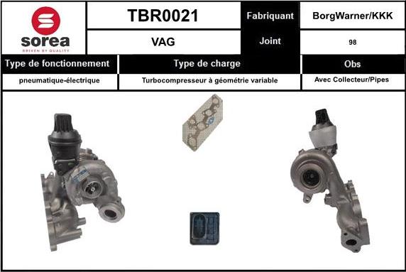 EAI TBR0021 - Kompresors, Turbopūte autospares.lv