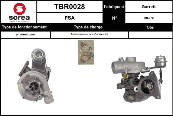 EAI TBR0028 - Турбина, компрессор www.autospares.lv