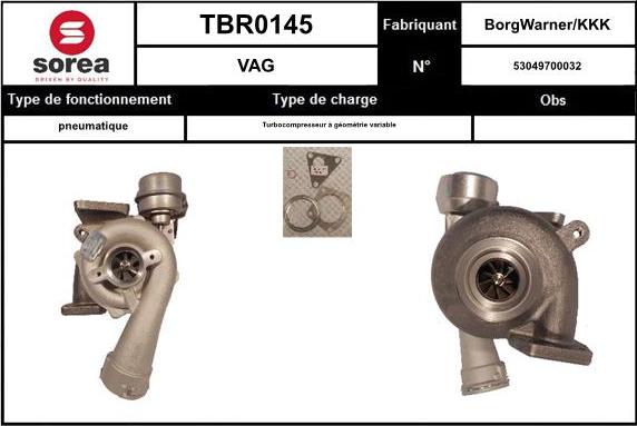 EAI TBR0145 - Kompresors, Turbopūte autospares.lv