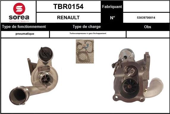 EAI TBR0154 - Kompresors, Turbopūte autospares.lv