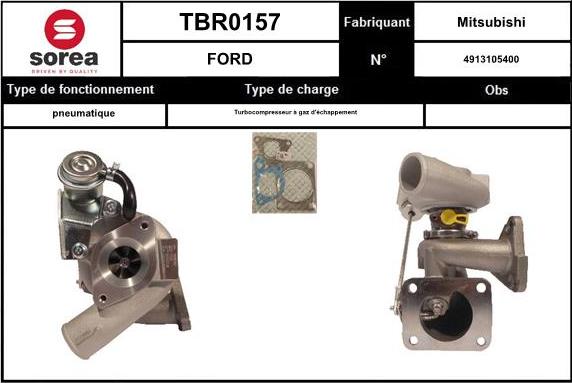 EAI TBR0157 - Kompresors, Turbopūte autospares.lv