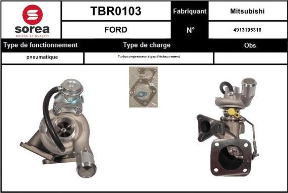 EAI TBR0103 - Kompresors, Turbopūte autospares.lv