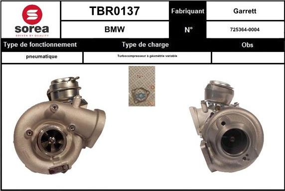 EAI TBR0137 - Kompresors, Turbopūte autospares.lv