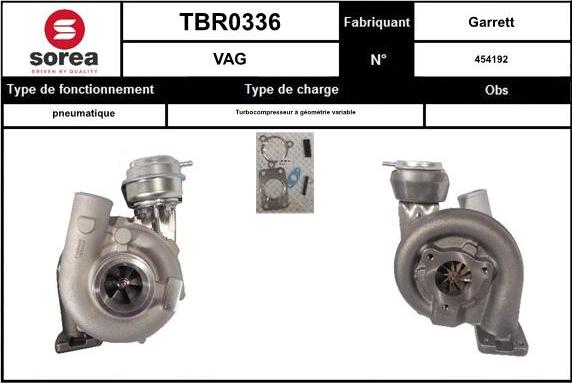 EAI TBR0336 - Kompresors, Turbopūte autospares.lv