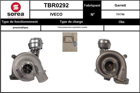 EAI TBR0292 - Kompresors, Turbopūte autospares.lv