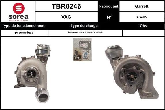 EAI TBR0246 - Турбина, компрессор www.autospares.lv