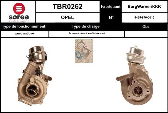 EAI TBR0262 - Kompresors, Turbopūte autospares.lv