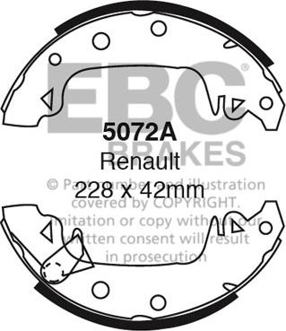 EBC Brakes 5072A - Bremžu loku komplekts www.autospares.lv