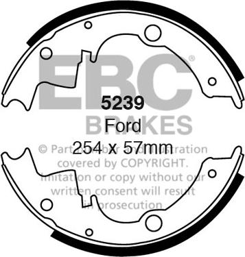 EBC Brakes 5239 - Bremžu loku komplekts www.autospares.lv