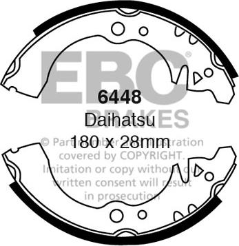 EBC Brakes 6448 - Bremžu loku komplekts www.autospares.lv