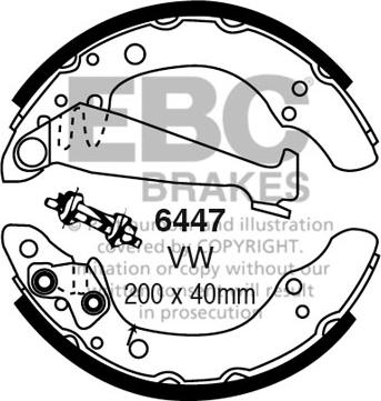 EBC Brakes 6447 - Bremžu loku komplekts www.autospares.lv