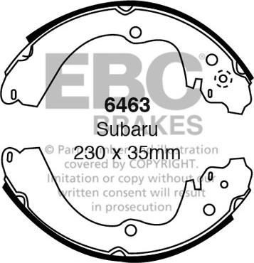 EBC Brakes 6463 - Bremžu loku komplekts www.autospares.lv