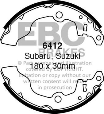 EBC Brakes 6412 - Bremžu loku komplekts www.autospares.lv