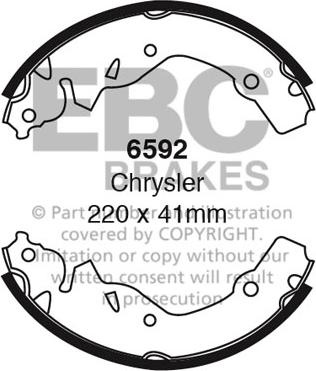 EBC Brakes 6592 - Bremžu loku komplekts www.autospares.lv