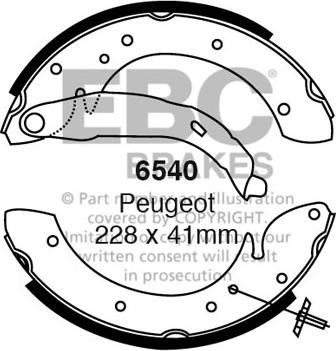 EBC Brakes 6540 - Bremžu loku komplekts www.autospares.lv