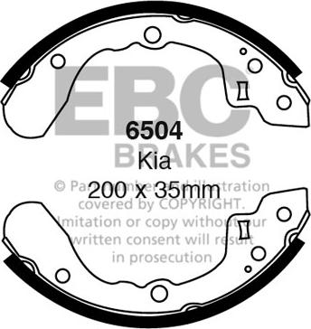 EBC Brakes 6504 - Bremžu loku komplekts www.autospares.lv