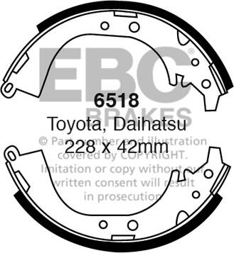 EBC Brakes 6518 - Bremžu loku komplekts www.autospares.lv