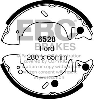 EBC Brakes 6528 - Bremžu loku komplekts www.autospares.lv