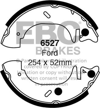 EBC Brakes 6527 - Bremžu loku komplekts www.autospares.lv