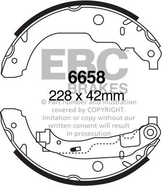 EBC Brakes 6658 - Bremžu loku komplekts www.autospares.lv