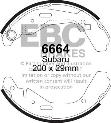 EBC Brakes 6664 - Bremžu loku komplekts www.autospares.lv