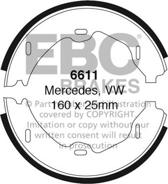 EBC Brakes 6611 - Bremžu loku komplekts www.autospares.lv