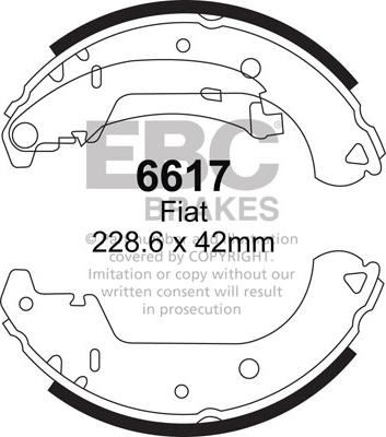 EBC Brakes 6617 - Bremžu loku komplekts www.autospares.lv