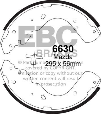 EBC Brakes 6630 - Bremžu loku komplekts www.autospares.lv