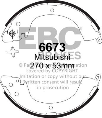 EBC Brakes 6673 - Bremžu loku komplekts www.autospares.lv