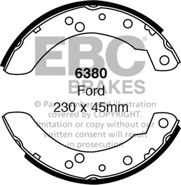 EBC Brakes 6380 - Bremžu loku komplekts www.autospares.lv