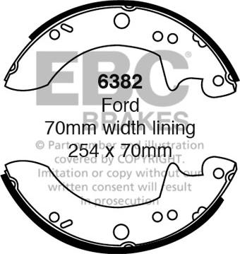 EBC Brakes 6382 - Bremžu loku komplekts www.autospares.lv