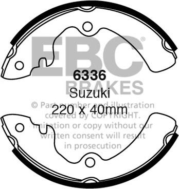 EBC Brakes 6336 - Bremžu loku komplekts www.autospares.lv