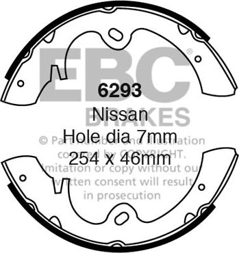 EBC Brakes 6293 - Bremžu loku komplekts www.autospares.lv