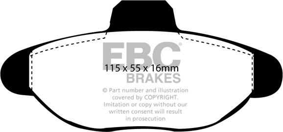 EBC Brakes DP944 - Bremžu uzliku kompl., Disku bremzes www.autospares.lv