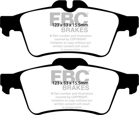 EBC Brakes DP91749 - Brake Pad Set, disc brake www.autospares.lv